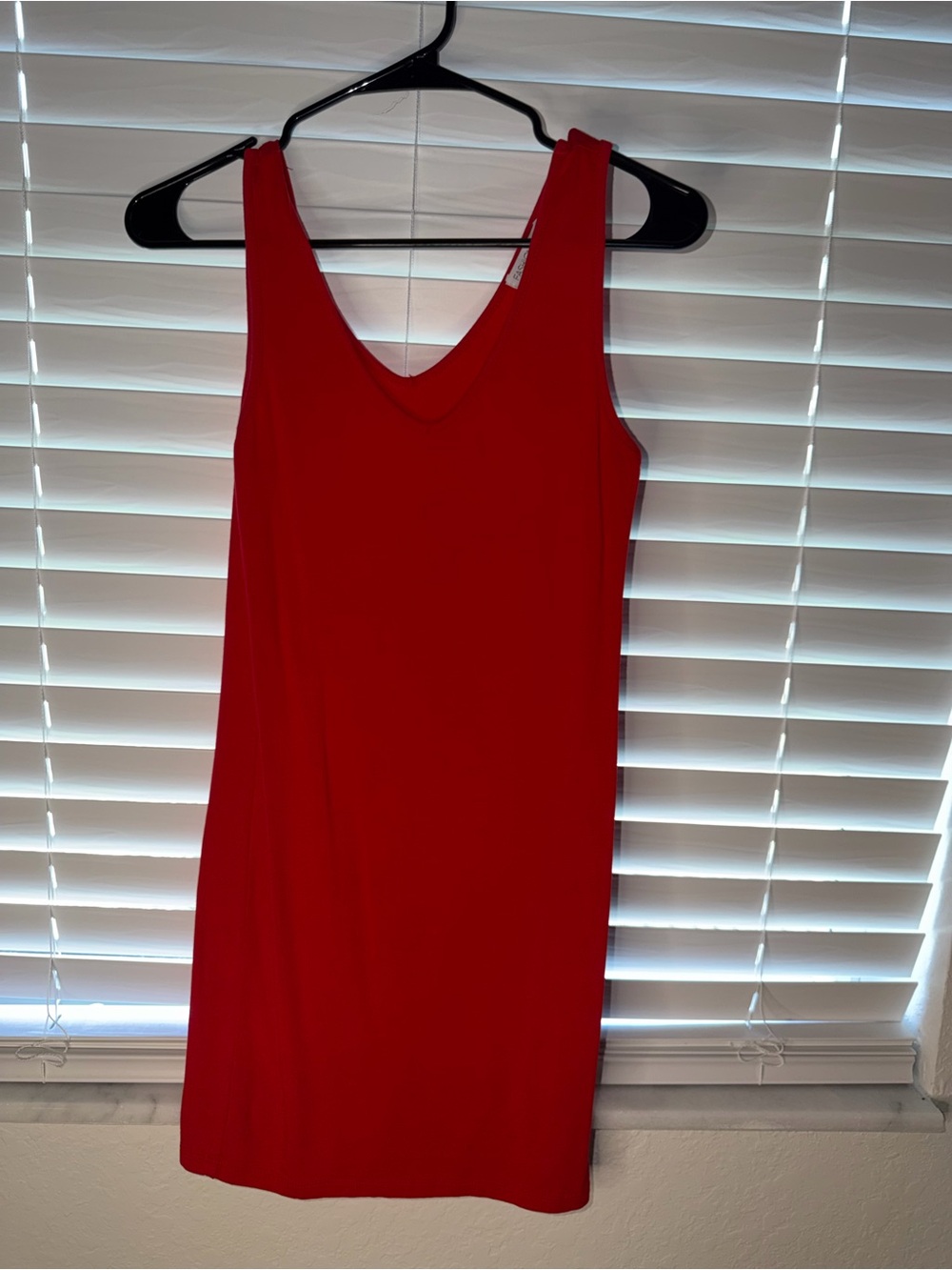 Fashion Nova Red Sleeveless V-Neck Mini Dress